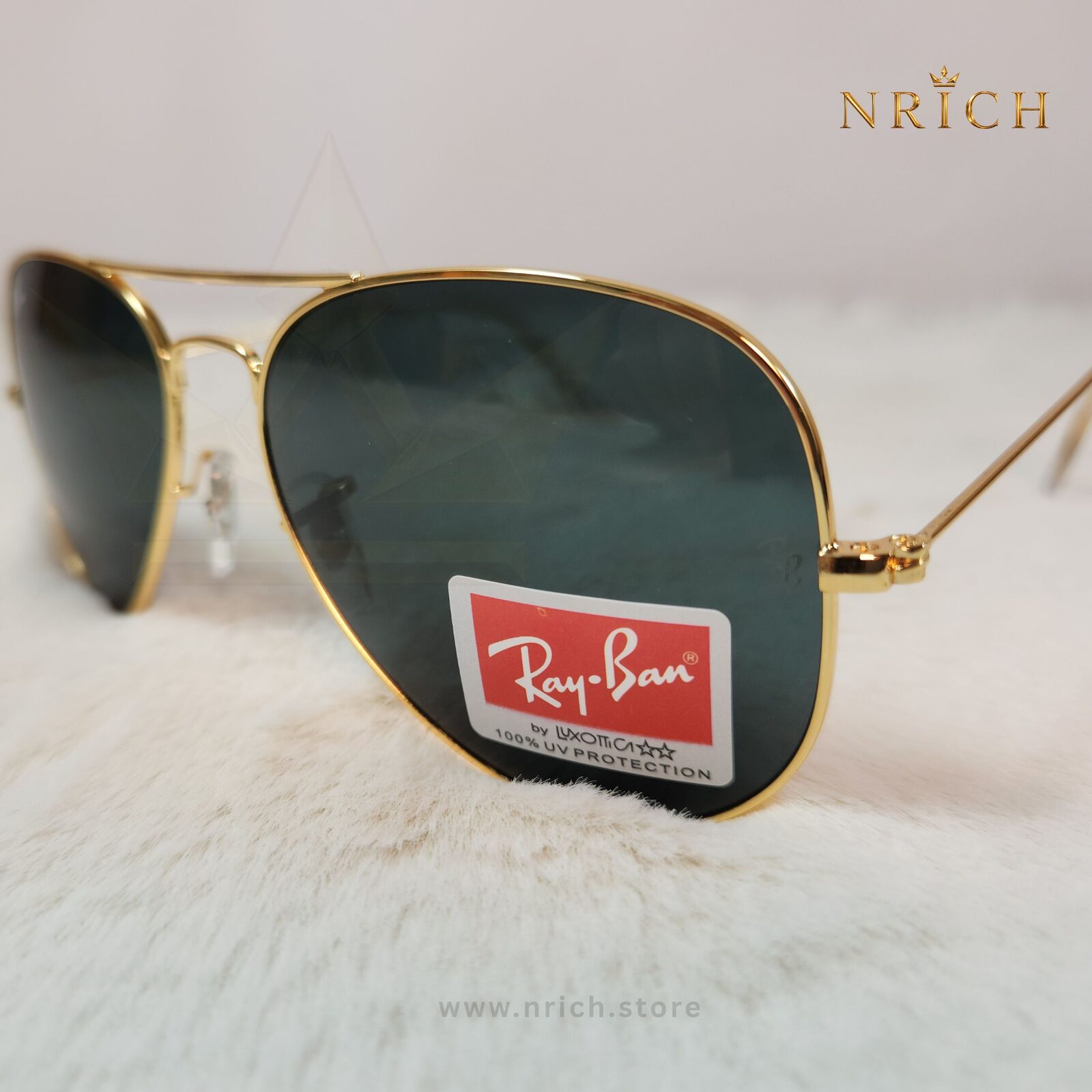 Aviator Gold Frame Black Lens