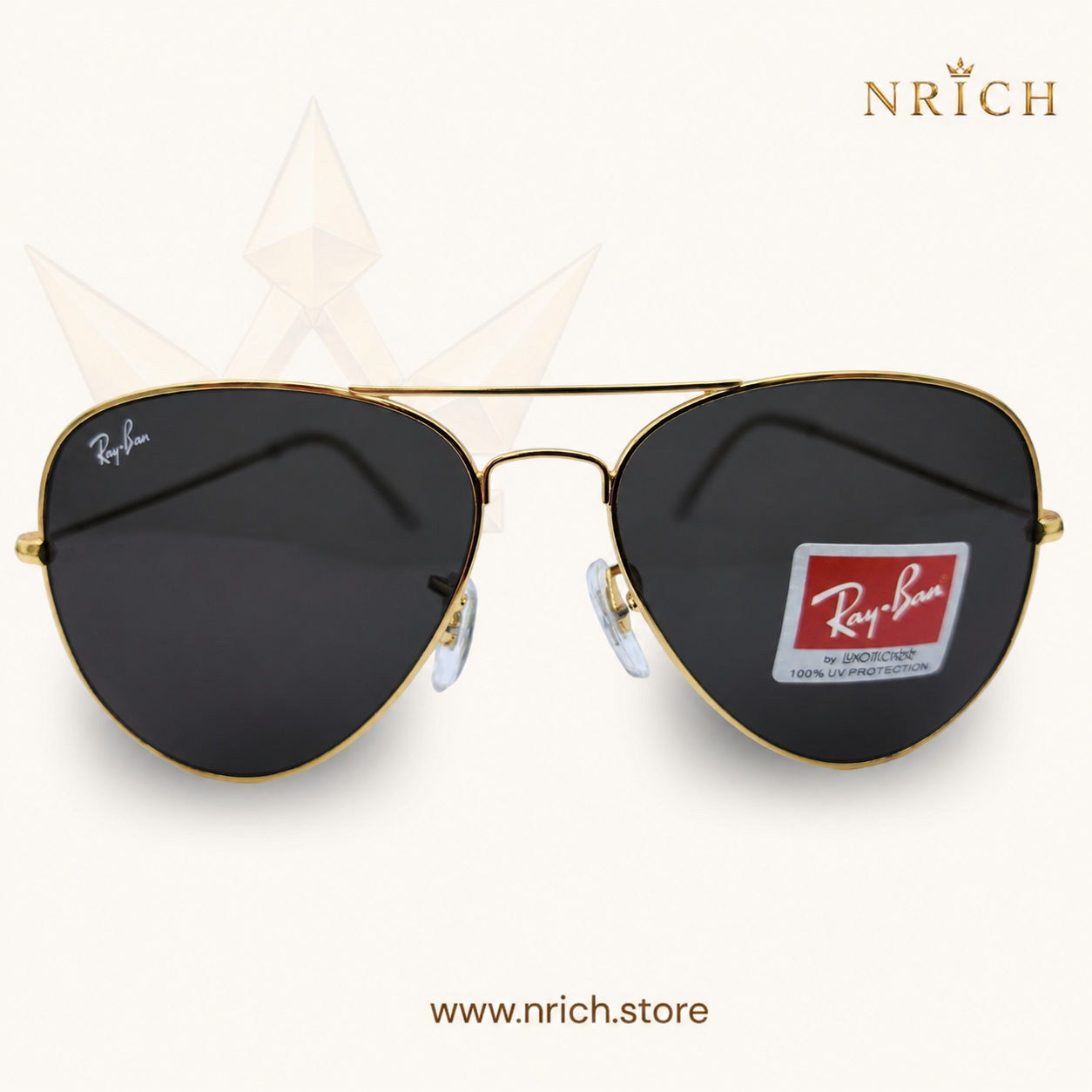 Aviator Gold Frame Black Lens