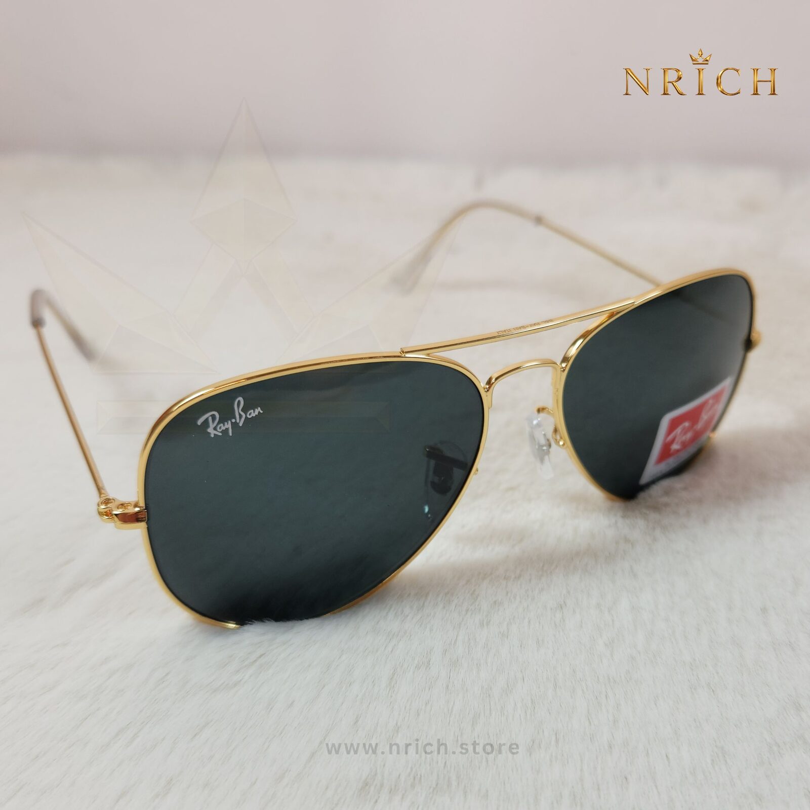 Aviator Gold Frame Black Lens view 3
