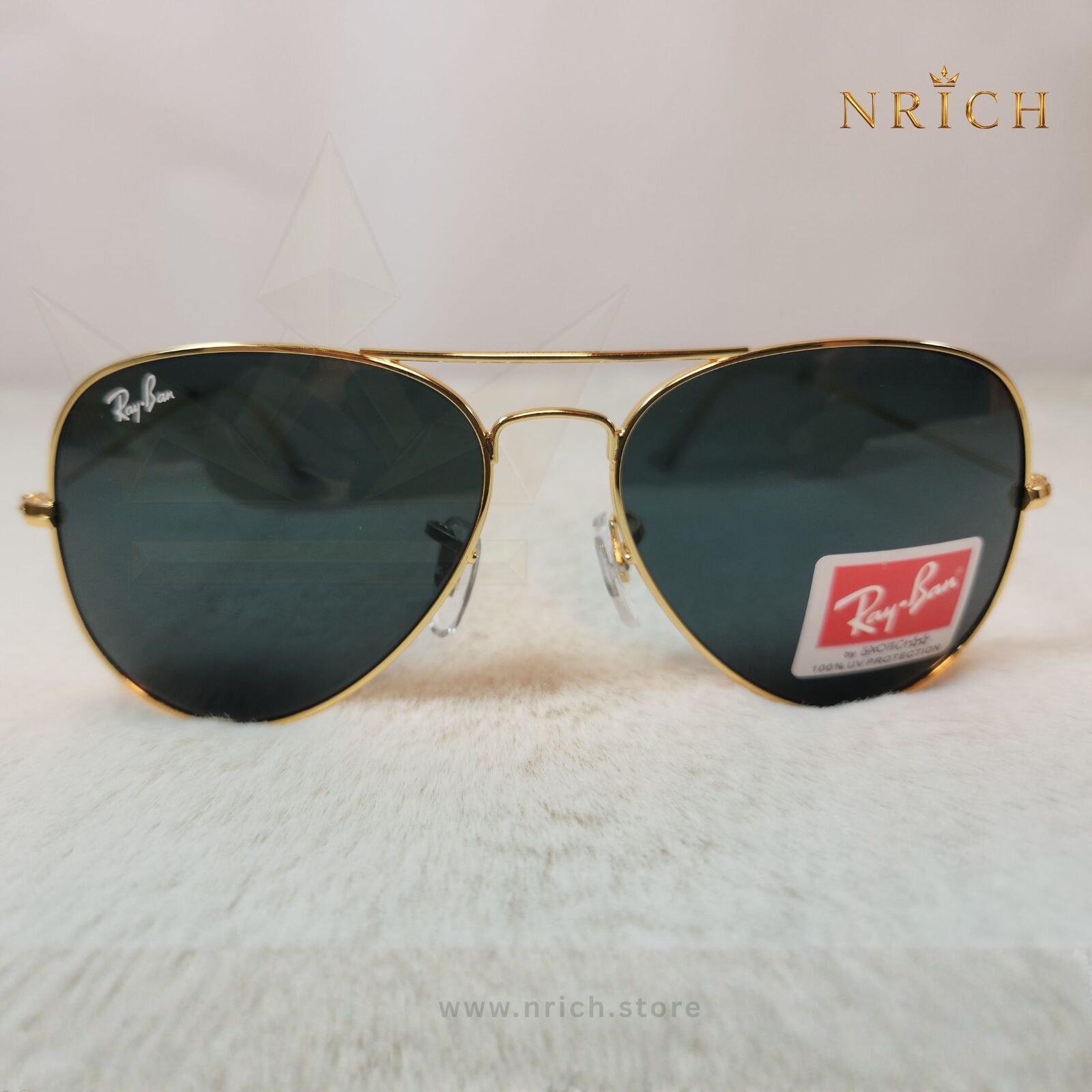 Aviator Gold Frame Black Lens view 4