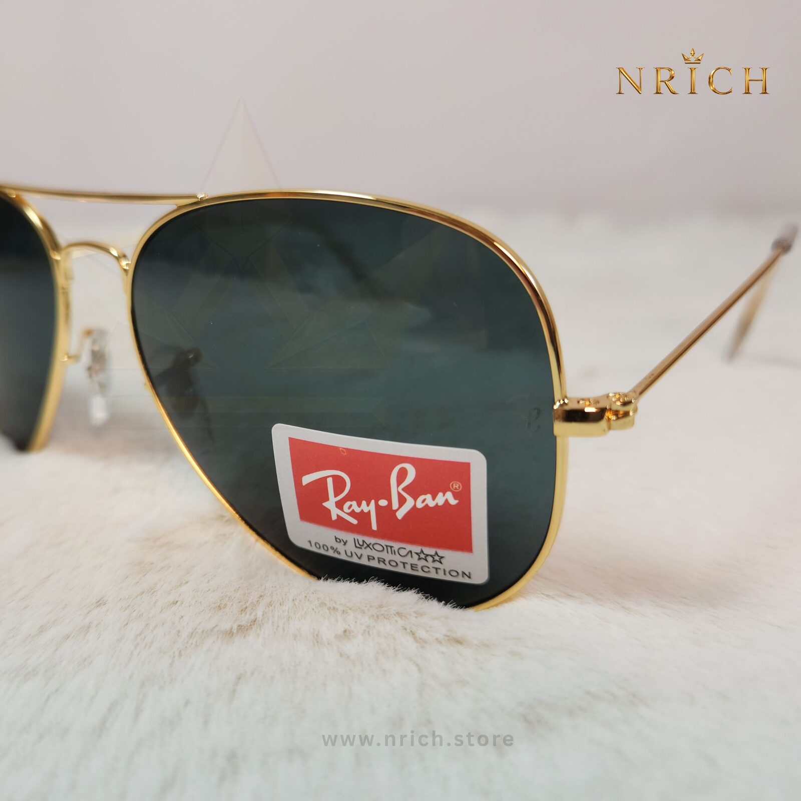Aviator Gold Frame Black Lens view 5