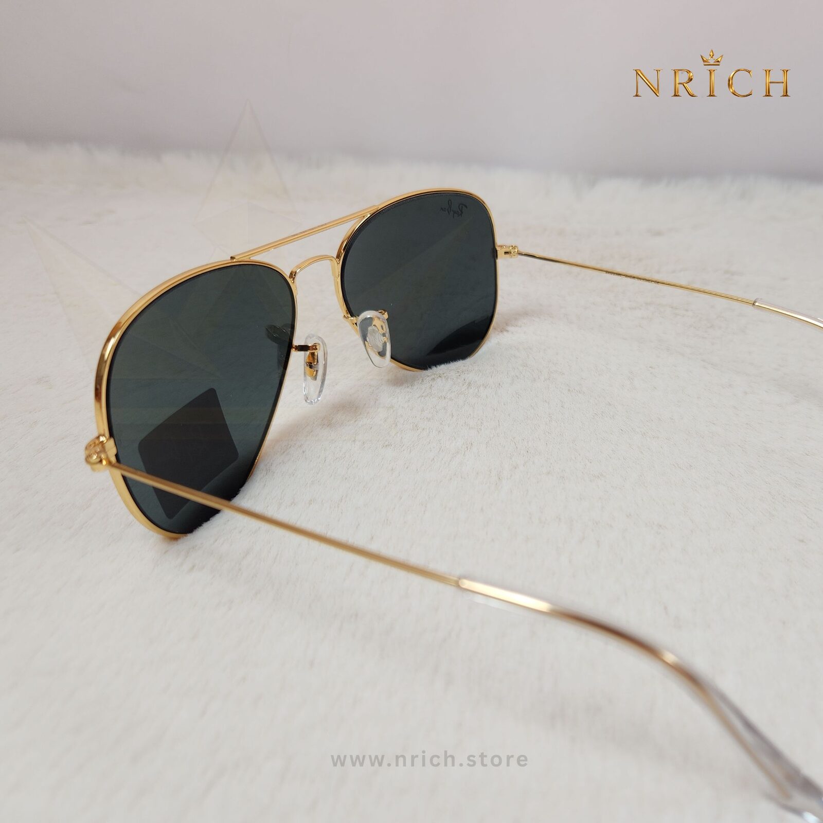 Aviator Gold Frame Black Lens view 6