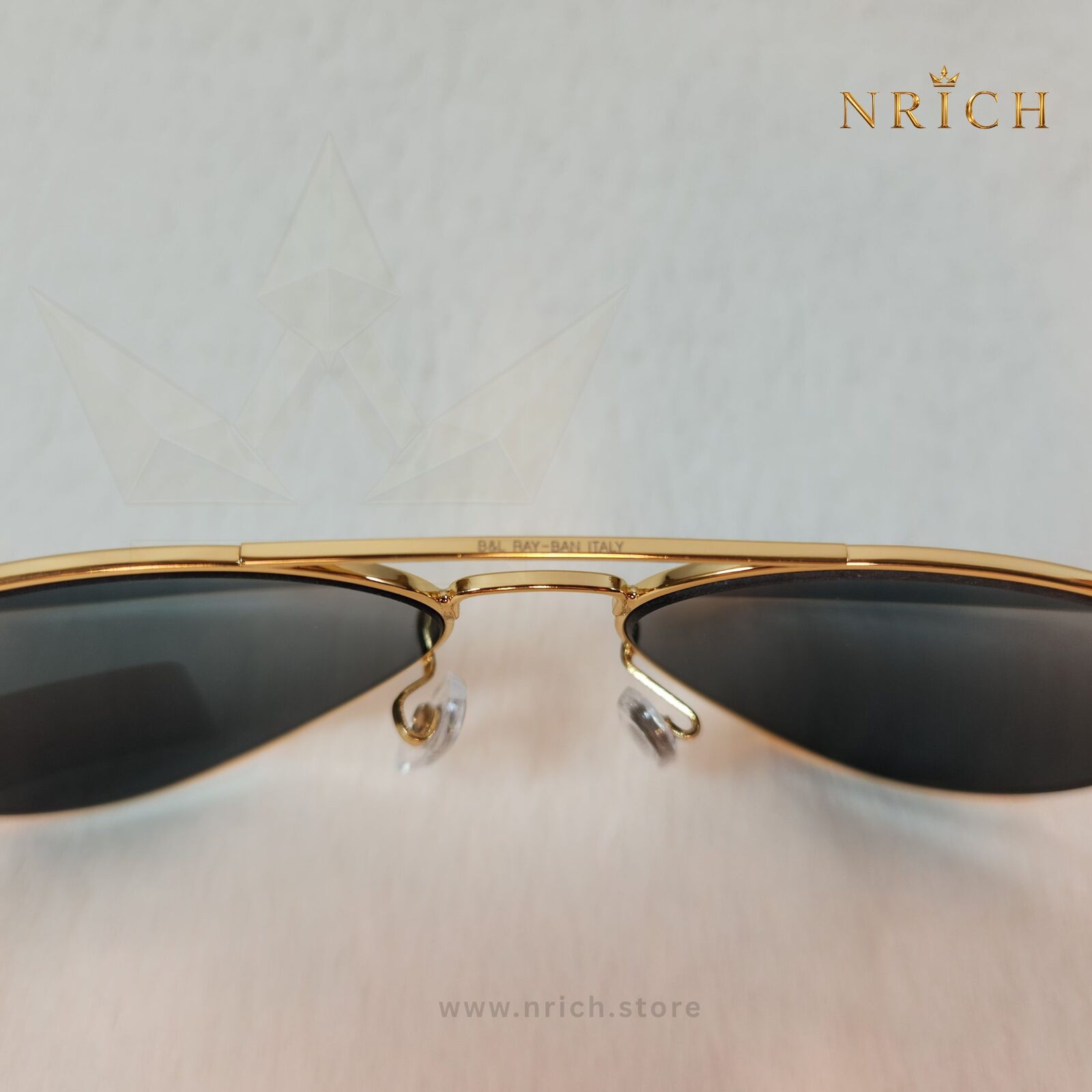 Aviator Gold Frame Black Lens view 9