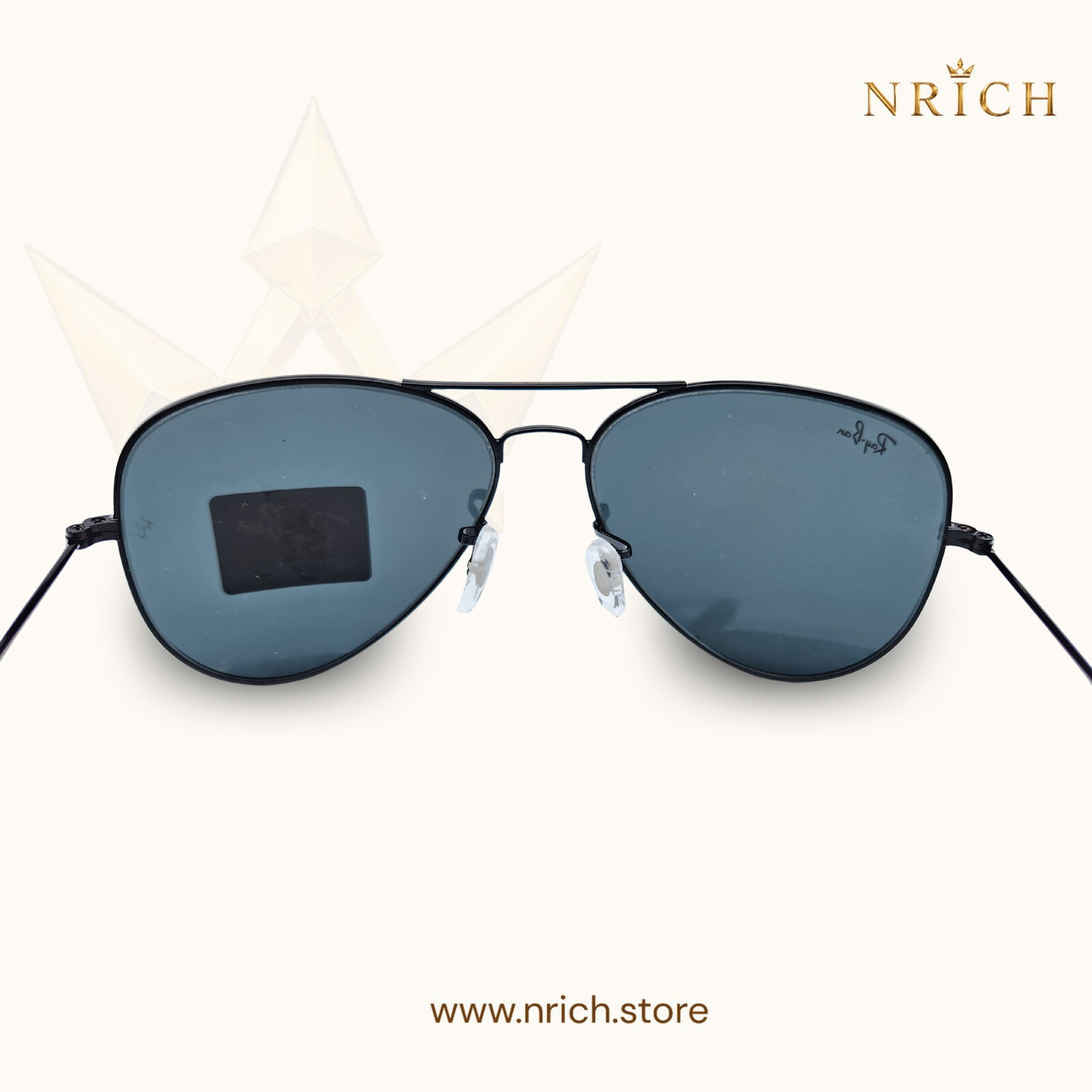 Aviator Black Frame Black Lens view 7