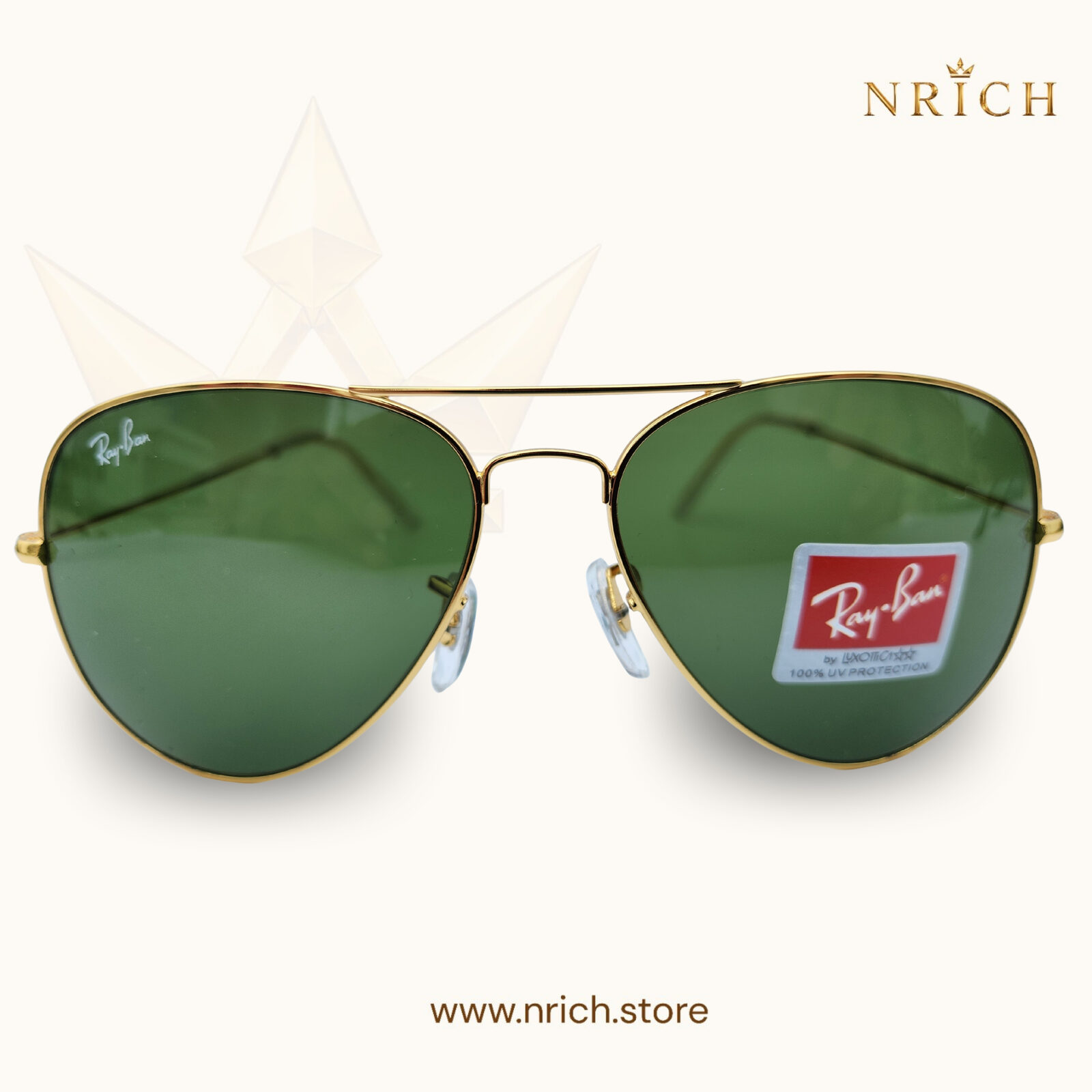 Aviator Gold Frame Green Lens